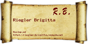 Riegler Brigitta névjegykártya